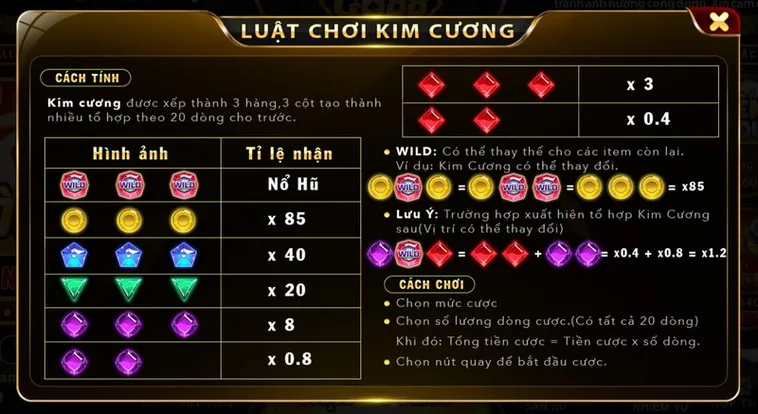 Khám Phá Trò Chơi Nổ Hũ Kim Cương Tại EV99 Đỉnh Cao Làm Giàu
